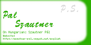 pal szautner business card
