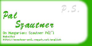 pal szautner business card